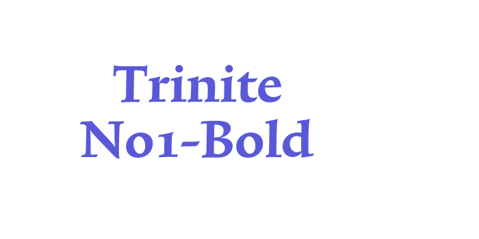 Trinite No1-Bold Font Download