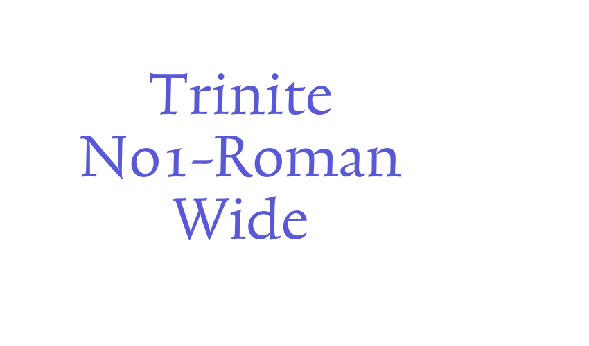 Trinite No1-Roman Wide Font