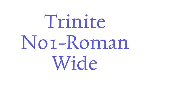 Trinite No1-Roman Wide Font Download