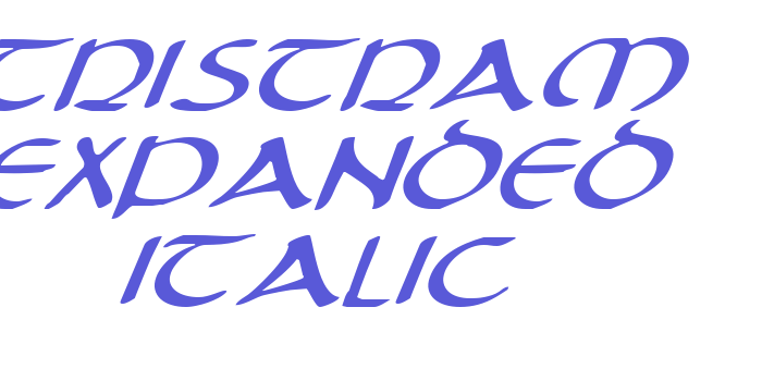 Tristram Expanded Italic Font