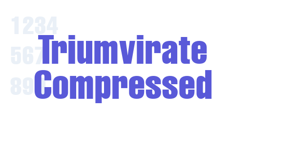 Triumvirate Compressed font free