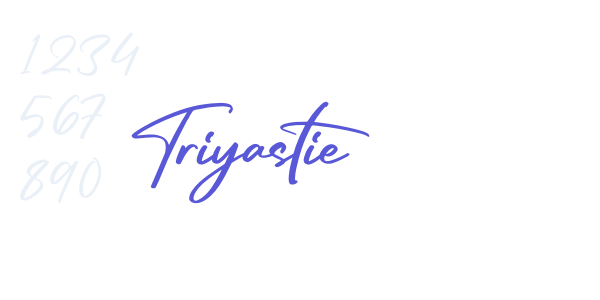 Triyastie font free