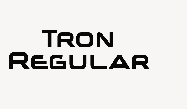 Tron Regular Font