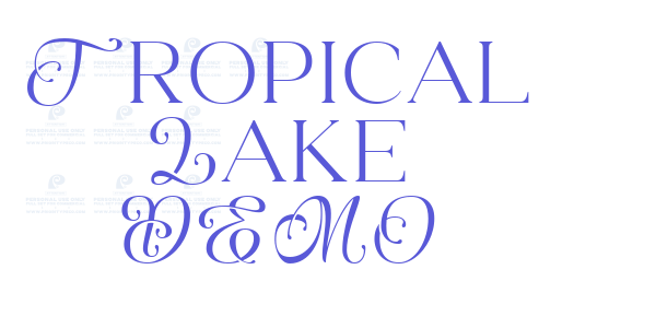 Tropical Lake DEMO font free