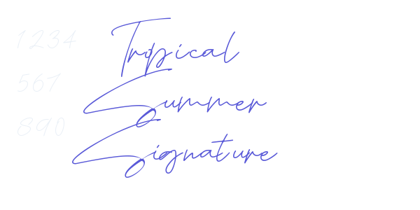 Tropical Summer Signature font free