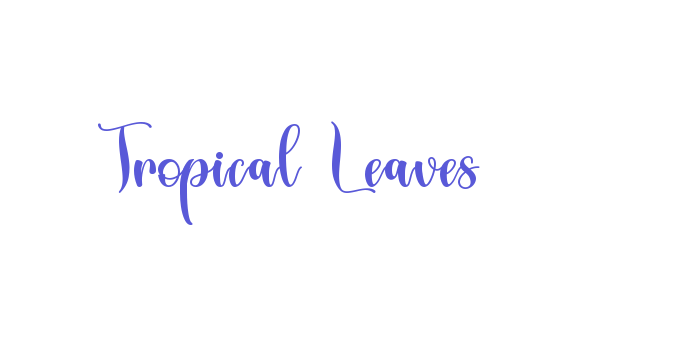 Tropical Leaves Font Download