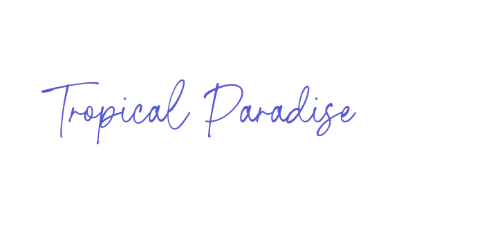 Tropical Paradise Font Download