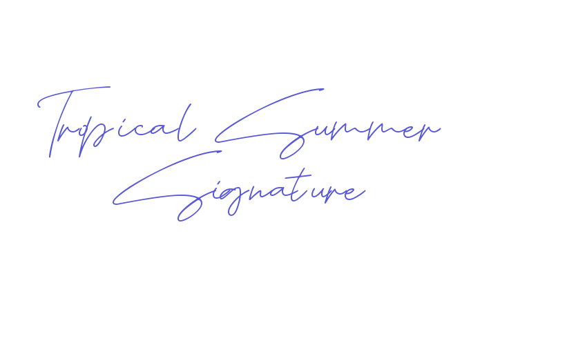 Tropical Summer Signature Font Download