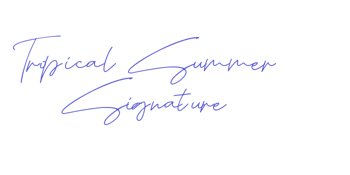 Tropical Summer Signature Font Download