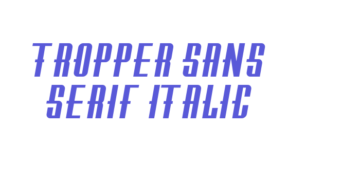 Tropper Sans Serif Italic Font Download