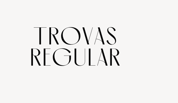 Trovas Regular Font