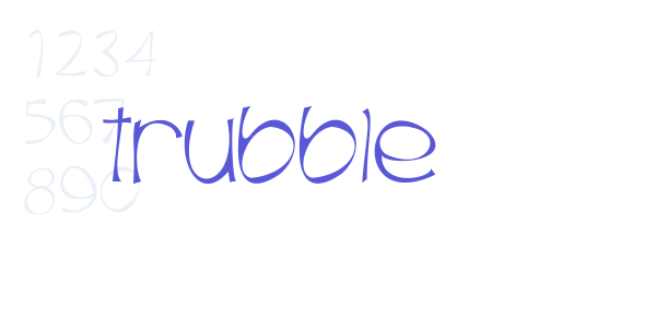 Trubble font