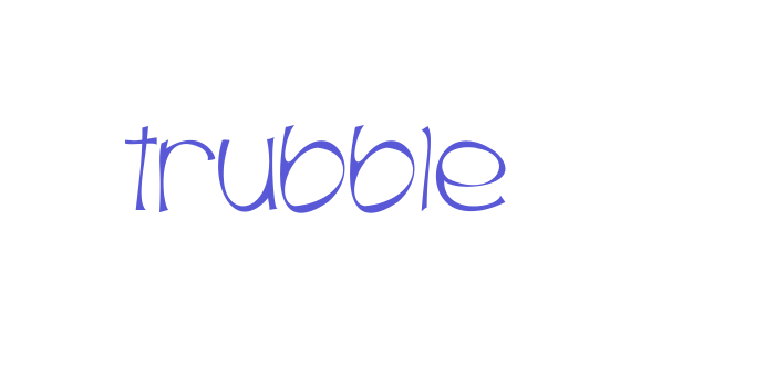 Trubble Font Download