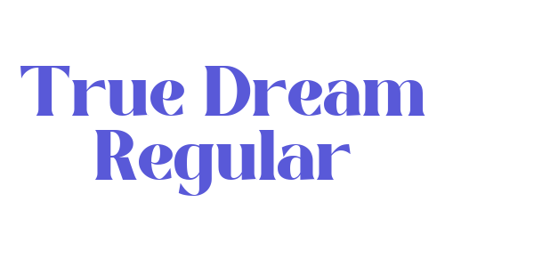 True Dream Regular font free