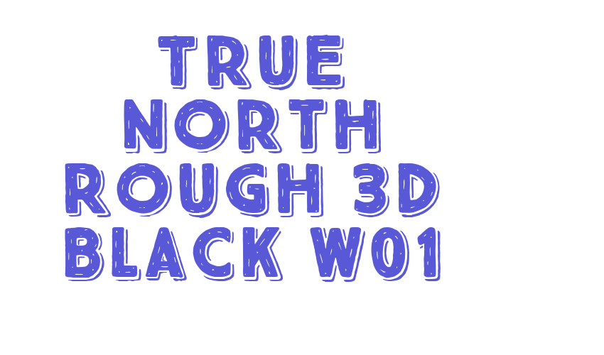 True North Rough 3D Black W01 Font Download