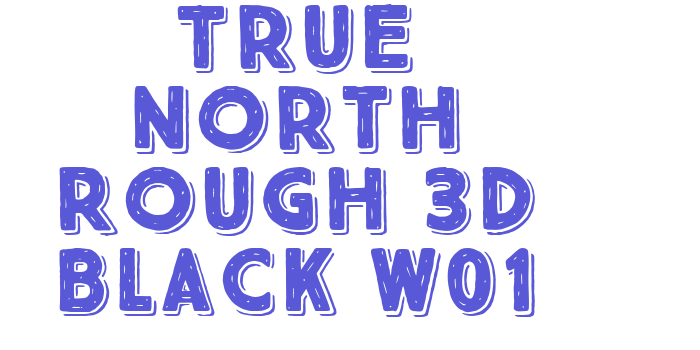 True North Rough 3D Black W01 Font Download