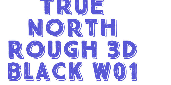 True North Rough 3D Black W01 Font