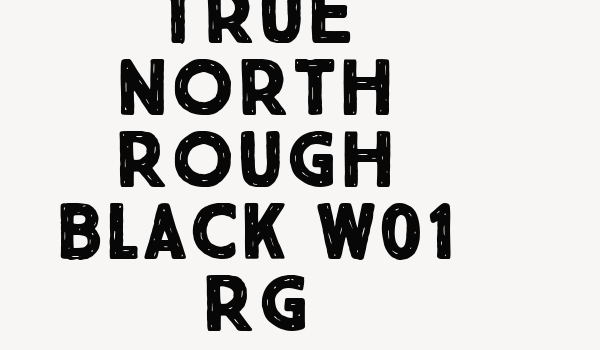 True North Rough Black W01 Rg Font