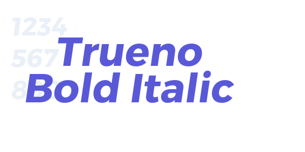 Trueno Bold Italic font free