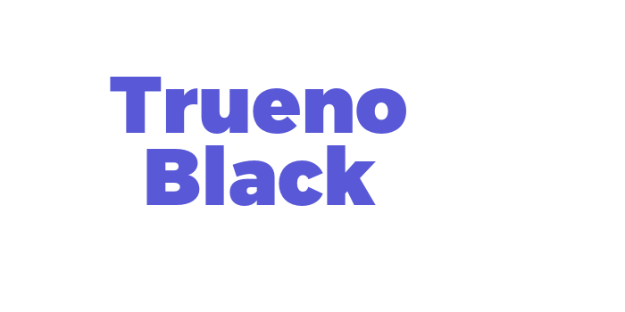 Trueno Black Font Download