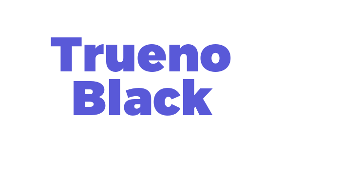 Trueno Black Font