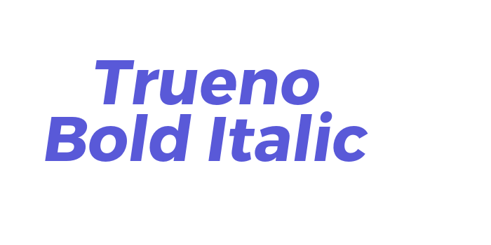 Trueno Bold Italic Font Download