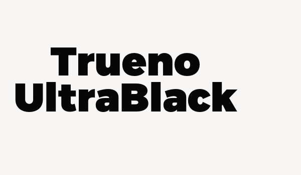 Trueno UltraBlack Font