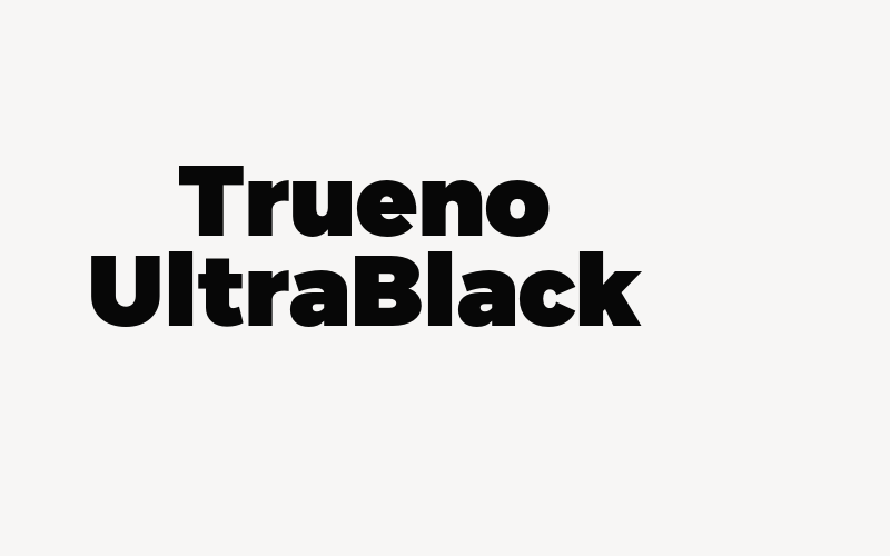 Trueno UltraBlack Font