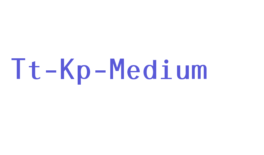 Tt-Kp-Medium Font Download