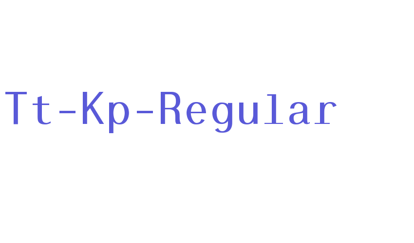 Tt-Kp-Regular Font Download