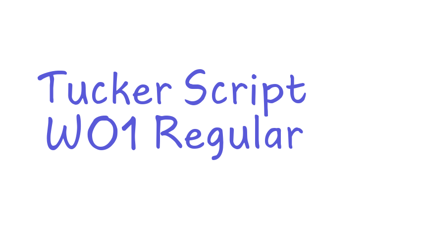 Tucker Script W01 Regular Font