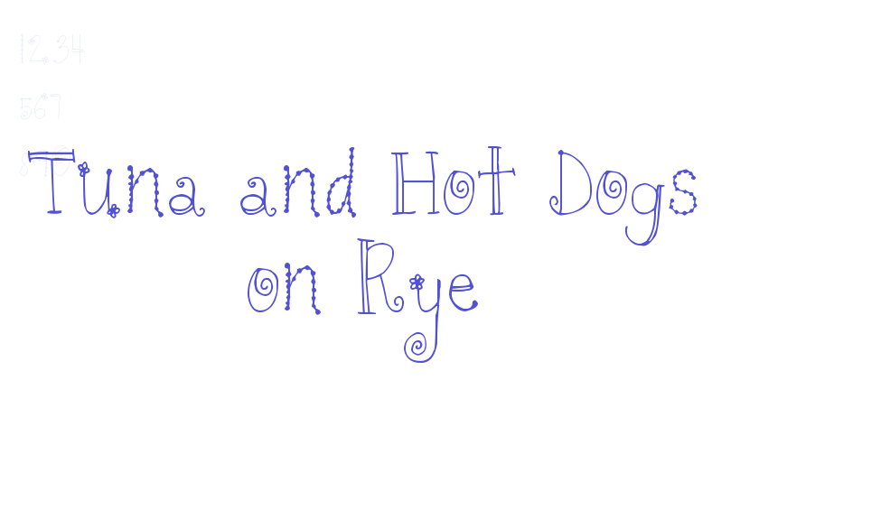 Tuna and Hot Dogs on Rye-font-download