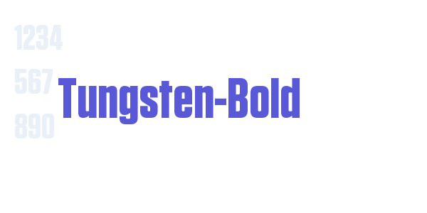 Tungsten-Bold font