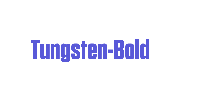 Tungsten-Bold Font Download