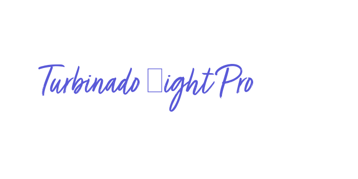 Turbinado Light Pro Font Download