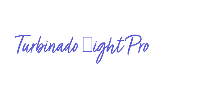 Turbinado Light Pro Font