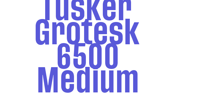 Tusker Grotesk 6500 Medium Font Download