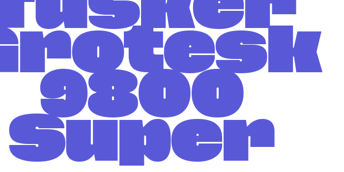 Tusker Grotesk 9800 Super Font