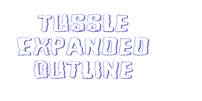 Tussle Expanded Outline Font Download