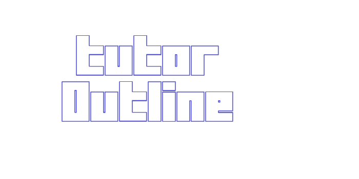 Tutor Outline Font