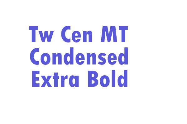 Tw Cen MT Condensed Extra Bold Font