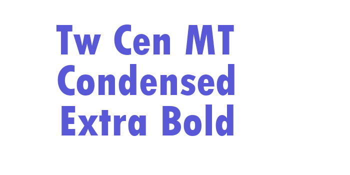 Tw Cen MT Condensed Extra Bold Font Download