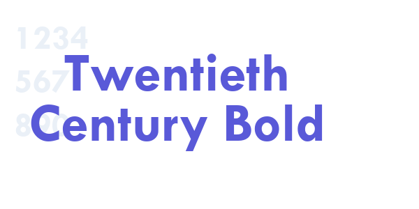 Twentieth Century Bold font free