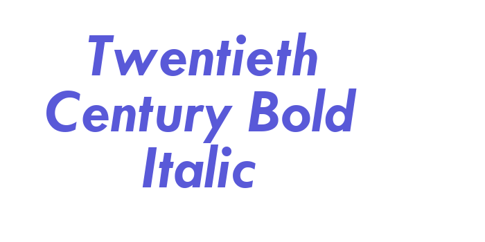 Twentieth Century Bold Italic Font Download