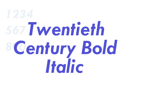 Twentieth Century Bold Italic