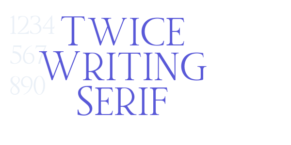 Twice Writing Serif font free