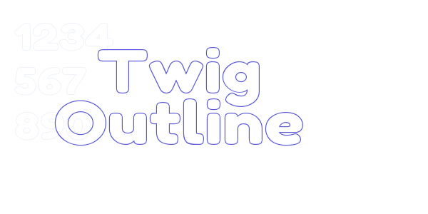 Twig Outline font free