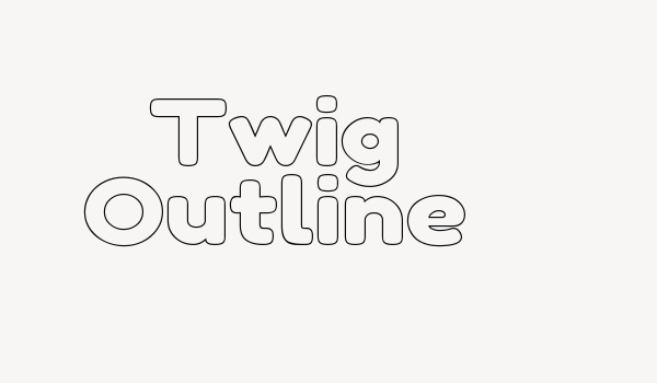 Twig Outline Font