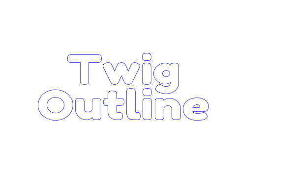 Twig Outline Font