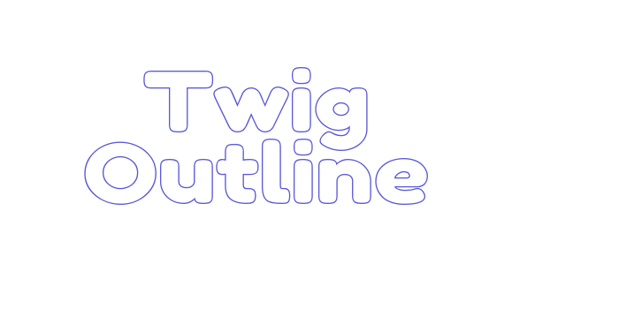 Twig Outline Font Download